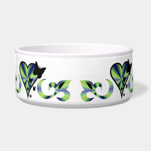 Ornaments Rainbow Heart met Butterfly en Lily Voerbakje