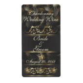 Ornat Araignées d'or Mariage Étiquette de vin (Devant)