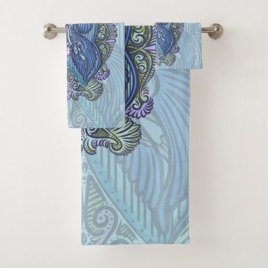 Ornat bleu et design Mandala Turquoise (En situation)