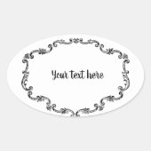 Ornat Vintage Ajouter un texte Étiquettes ovale (Devant)
