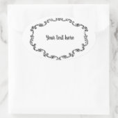 Ornat Vintage Ajouter un texte Étiquettes ovale (Sac)