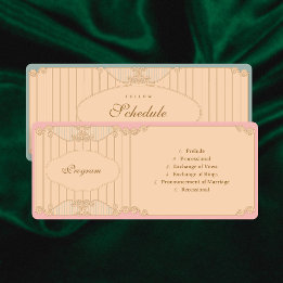 Ornate Art Nouveau Wedding Programma
