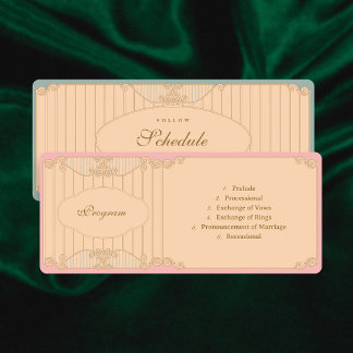 Ornate Art Nouveau Wedding Programma