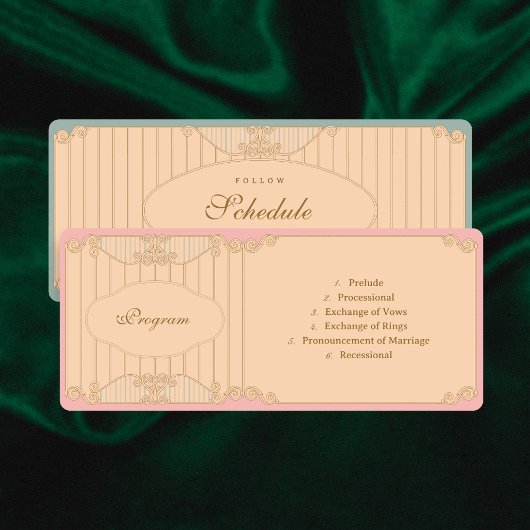 Ornate Art Nouveau Wedding Programma