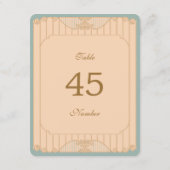 Ornate Art Nouveau Wedding Table Numbers (Achterkant)