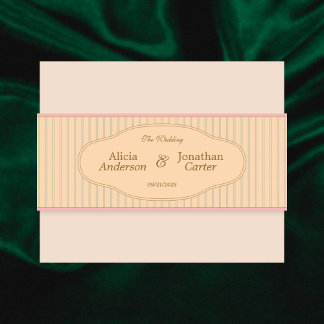 Ornate Art Nouveau Wedding Uitnodigingen Wikkel