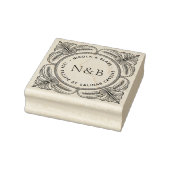 Ornate Baroque Wooden Return Address Stamp Rubberstempel (Stempel)