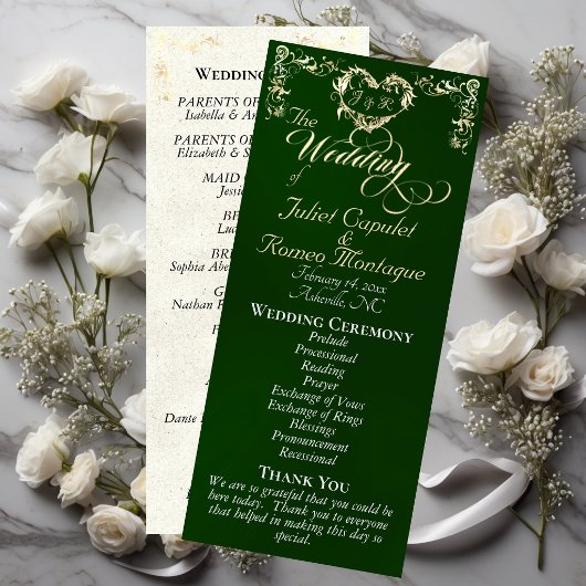 Ornate Border & Heart - Emerald Programma