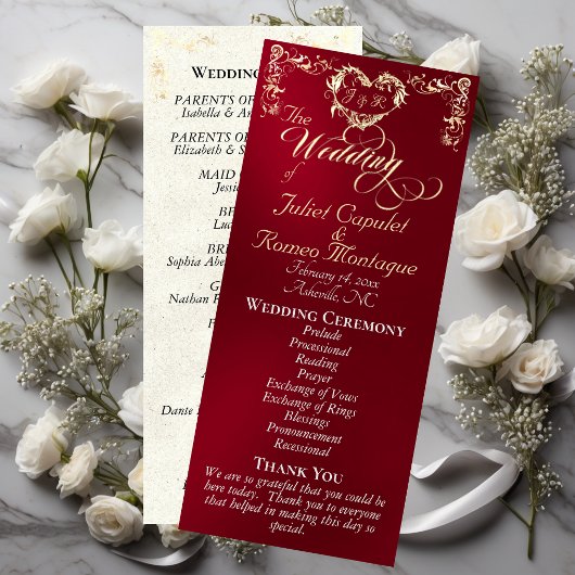 Ornate Border & Heart - Red Programma