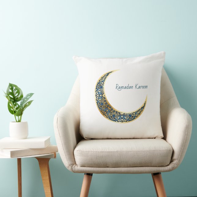 Ornate Crescent Moon Ramadan Pillow Kussen (Stoel)