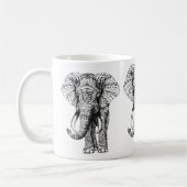 Ornate Elephant Koffiemok (Links)