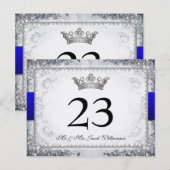 Ornate Fairytale Mariage Tableau Numéro Cartes (Devant / Derrière)