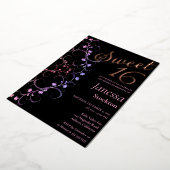 Ornate Floral Border Sweet 16 Invitation (Rotation)