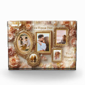 Ornate Floral Frames with Soft Gold Botanical Glow Fotoblokken (Voorkant)