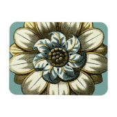 Ornate Floral Medallion on Light Blue Background Magneet (Horizontaal)