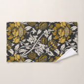 Ornate floral pattern with large gold flowers  (Serviette à main)