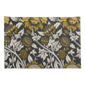 Ornate floral pattern with large gold flowers  kussensloop (Achterkant-Rechts)