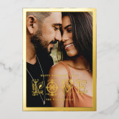 Ornate Flourish Love Foil Carte Saint Valentin (Recto)