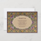 Ornate Framed Mardi Gras Masquerade Bedankkaart (Voorkant)