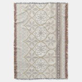 Ornate Geometric Floral Tile Pattern (2) Deken (Voorkant Verticaal)