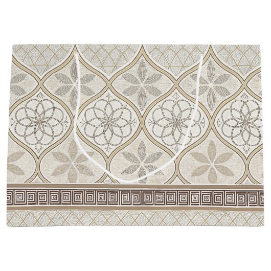 Ornate Geometric Floral Tile Pattern (2) Groot Cadeauzakje (Voorkant)