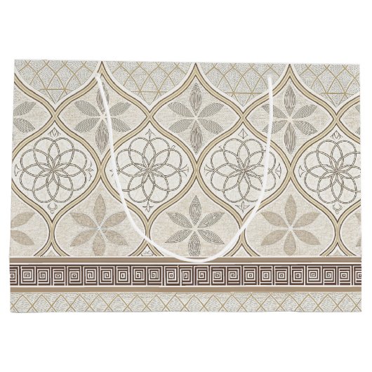 Ornate Geometric Floral Tile Pattern (2) Groot Cadeauzakje (Achterkant)