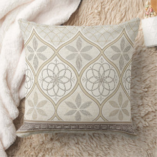 Ornate Geometric Floral Tile Pattern (2) Kussen