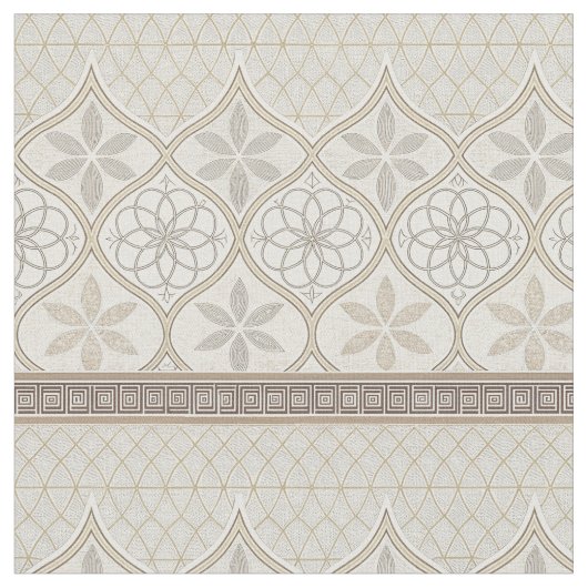 Ornate Geometric Floral Tile Pattern (2) Stof (Close Up)