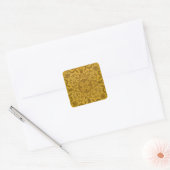 Ornate gold floral pattern with symmetrical vierkante sticker (Envelop)