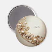 Ornate Gold Flourish Magnet (Recto/Verso)