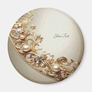 Ornate Gold Flourish Magnet