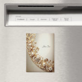 Ornate Gold Flourish Magnet (In Situ (Lave-vaisselle))