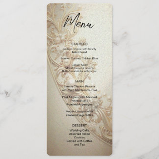 Ornate Gold Flourish Menu