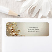 Ornate Gold Flourish Return Address Label (Insitu)