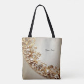 Ornate Gold Flourish Tote Bag (Dos)