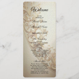 Ornate Gold Flourish Wedding Programma