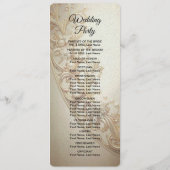 Ornate Gold Flourish Wedding Programma (Achterkant)