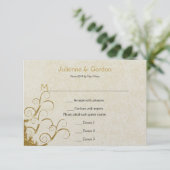 Ornate Gold Sparkle et Crème RSVP (Debout devant)