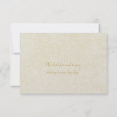 Ornate Gold Sparkle et Crème RSVP (Dos)