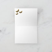 Ornate Gold & Turquoise Butterfly Carte de remerci (Intérieur)