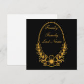 Ornate Gold Wreath Invitation with Custom Text Des (Devant / Derrière)