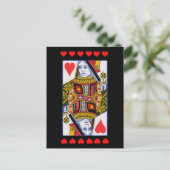 Ornate Heart Queen Jouer Carte Bright Red Hearts (Debout devant)