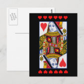 Ornate Heart Queen Jouer Carte Bright Red Hearts (Devant / Derrière)