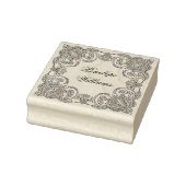 Ornate Paisley Wooden Personalized Name Stamp Rubberstempel (Stempel)