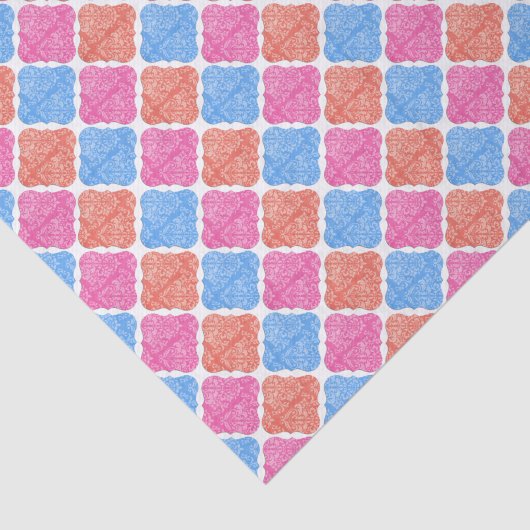 Ornate Patchwork Diamonds Pattern Tissuepapier (Detail)