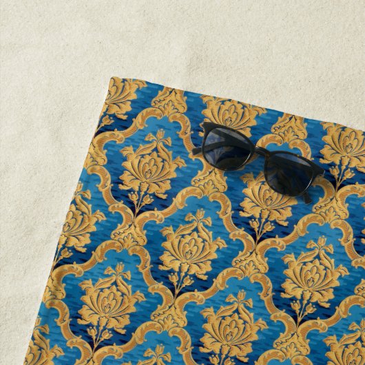 Ornate Pattern Fleece Blanket Strandlaken (In situ)