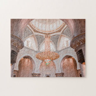 Ornate Pink Mosque Interior Jigsaw Puzzle Legpuzzel