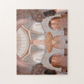 Ornate Pink Mosque Interior Jigsaw Puzzle Legpuzzel (Verticaal)