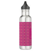 Ornate Pink Purple Geometric Pattern Personalised Waterfles (Links)