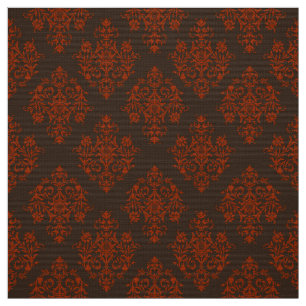 Orné baroque brun tissu damassé